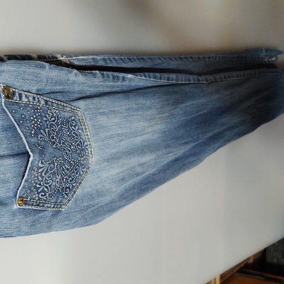 Vintage Apple Bottom Jeans Size 9/10, 32" inseam - Picture 6 of 12